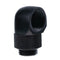 G1/4 Inner Outer Dual Thread 90 Degree Rotary Water Tube Connector(Black)