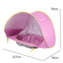 Portable Kids Baby Games Beach Tent Build Outdoor Swimming Pool (Pink) A