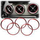 5Pcs Red Air Vent Outlet Cover Ring Trim For Benz A Class A200 A180 A220 W176 P3