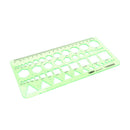 Plastic Circles Squares Hexagon Geometric Template Rulers Stencil Measure ToolLJ