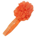 5X(Baby Kids Girls Lace Flower Hairband Headband Dress Up Head band Orange Q7K5)