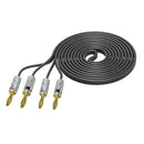 2x Hi-end 10ft 12 Gauge Hifi Speaker Cable Wire with 8pcs 4mm Banana Plugs