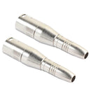 2pcs 3Pin XLR Male to 1/4in 6.35mm Female Jack Audio Cable Mic Cord Adapter