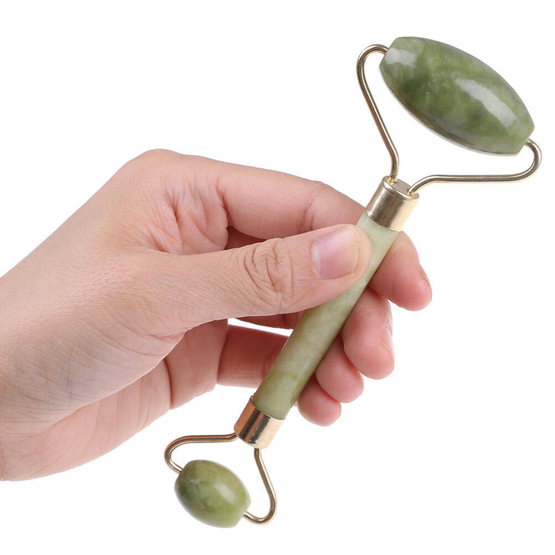 Natural guasha facial jade roller face thin+body gua sha board massager tool TE