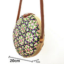 Handmade Woven Beach Circle Bohemia Handbag Round Mulit Style Straw Bag Han