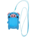 Cute Pig Silicone Watch Protective Case with Strap Lanyard Pendant blue