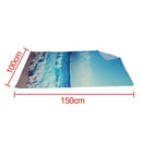 Beach Tapestry Ocean Decor Tropical Island Paradise Beach at Sunset Time wi