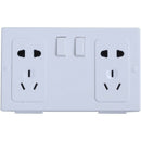 White Imitation Double AS Plug Socket Wall Safe Security Secret Hidden Stas