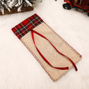 Christmas Lattice Champagne Wine Bottle Cover Xmas Drawstring Pocket (Deer) A