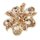 2Pcs Metal Flower Rhinestone Buttons With Shank DIY Decor Sewing Crafts 25mm