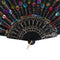 Rainbow color Christmas Dance Fan Peacock Pattern Folding Embroidered Gift fa lj