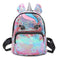Sequin Backpack Lovely Horn Shoulder School Bag Women Travel Knapsack (2) A#S