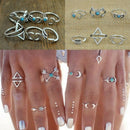 Wholesale 6 Pcs Turquoise Arrow Moon Statement Midi Rings Set Women Jewelry