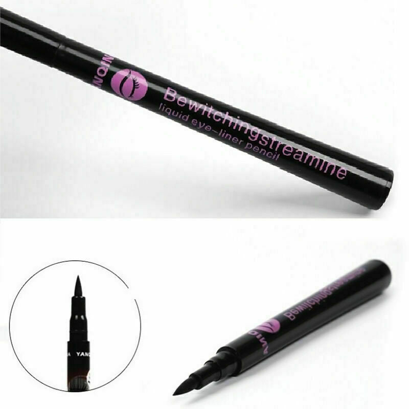 Women Waterproof Makeup Eyebrow Liquid Eye Liner Pencil Eyeliner Pen. Black U2R4