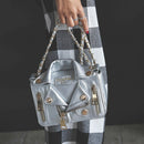New Brand Design Chain Motorcycle Bags Women Clothing Shoulder Rivet Jacket
