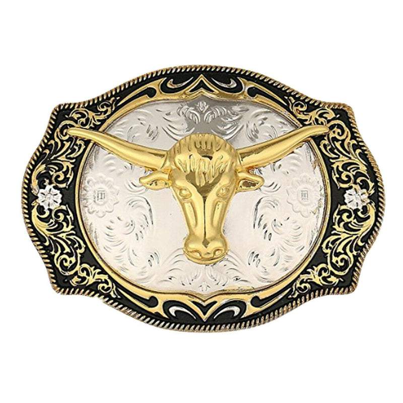 Men Classic Belt Buckle Western Cowboy Cowgirl Engraved Jean Belt