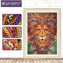 5D DIY Special Shaped Diamond Painting Lion Cross Stitch Mosaic Craft Kits