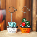 2X(2Pcs Office Korean Cactus Mini Bonsai Fleshy Note Folder Desktop Message
