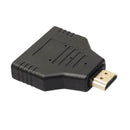 Portable 1080P HDMI Male to 2 Female 1 In 2 Out Splitter Adapter Protector