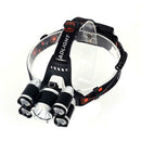 T6+4 XPE 2400LM Fixed Focus Searchlight USB Charging Outdoor 5 LED Headlamp
