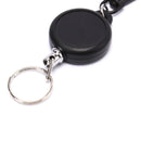 1PC Retractable Pull Key Chain Reel ID Badge Black Card Holder 60CM KeyringB Gn