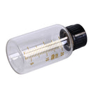 1pcs 25ml Scale lab glass vials bottles clear containers with black screw cap M&