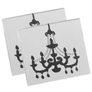 2pcs Frosted Chandelier Glass Coasters Drinks Bottle Placemat Cup Mat