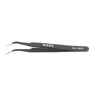 2 Pieces Matte Non-slip X Type Pointed Straight Curved Tweezers Repair Tool