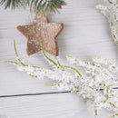 Christmas Artificial Plant Snow Pine Branch Grass Simulation Flower Pa Hn