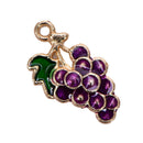 10Pcs/lot Alloy Enamel Grape Fruit Charms Pendants Craft DIY Jewelry Findings FT