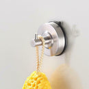 2Pcs Wall-Mounted Hooks Stainless Steel Suction Cup Hanger Hooks Wall Hangi