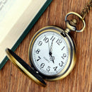 Fashion large bronze thin chain hollow woman hat poker pocket watch D1L3