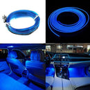 6.5FT Blue LED Car Interior Decor Atmosphere Wire Strips Light Lamp Accessories