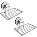 Soap Dish Holder,Stainless Steel Soap Basket With Strong Suction Cup Holder