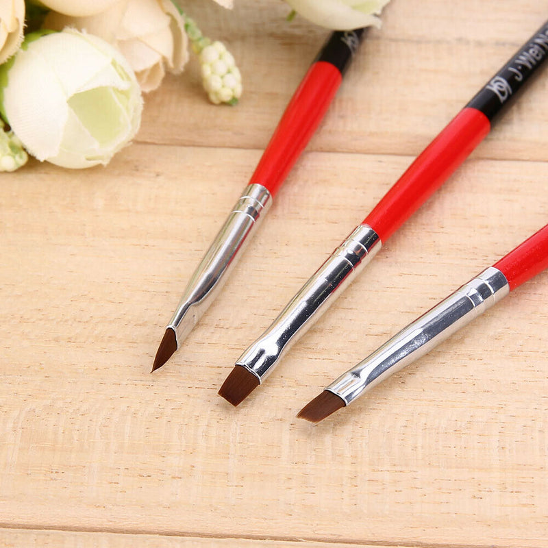 3Pcs Nail Art Painting Pen Set Nail Gel Polish Beauty Nail Polish Pen Tools A