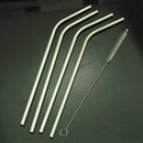 6pcs Long Stainless Steel Drinking Straws with 2pcs Brushes Fit for 20 Oz &