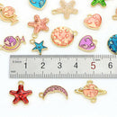 26Pcs/Set Enamel Alloy Star Planet Charms Pendant DIY Craft Jewelry Findings ME