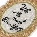 mirror letters sequins patch embroidered applique fashion sew on patch vintag JR