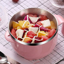 Lunch Box Large Stainless Steel Bowl Of Instant Noodles To Eat Rice Bowl wi