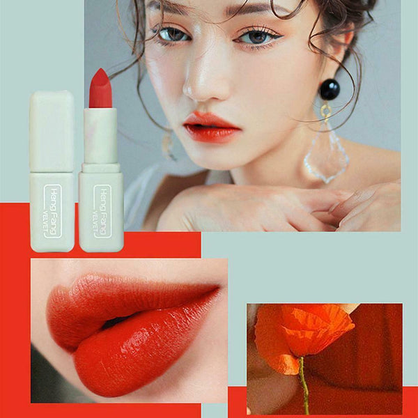3x Sexy Nude Color Moisturizer Velvet LipStick Lasting Nutritious Matte Lipstick