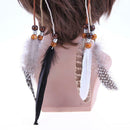 Women Peacock Feather Hair Accessories Headdress Bohemian Knitted Head Band A