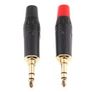 2Pieces 3.5mm 3Pole Male Repair Earphones Audio Solder Jack Plug Adapter