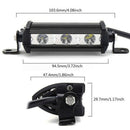 4inch 9W 3 LED 6000K Spot Beam Work Light Bar Lamp Suv Boat Offroad Truck M3c