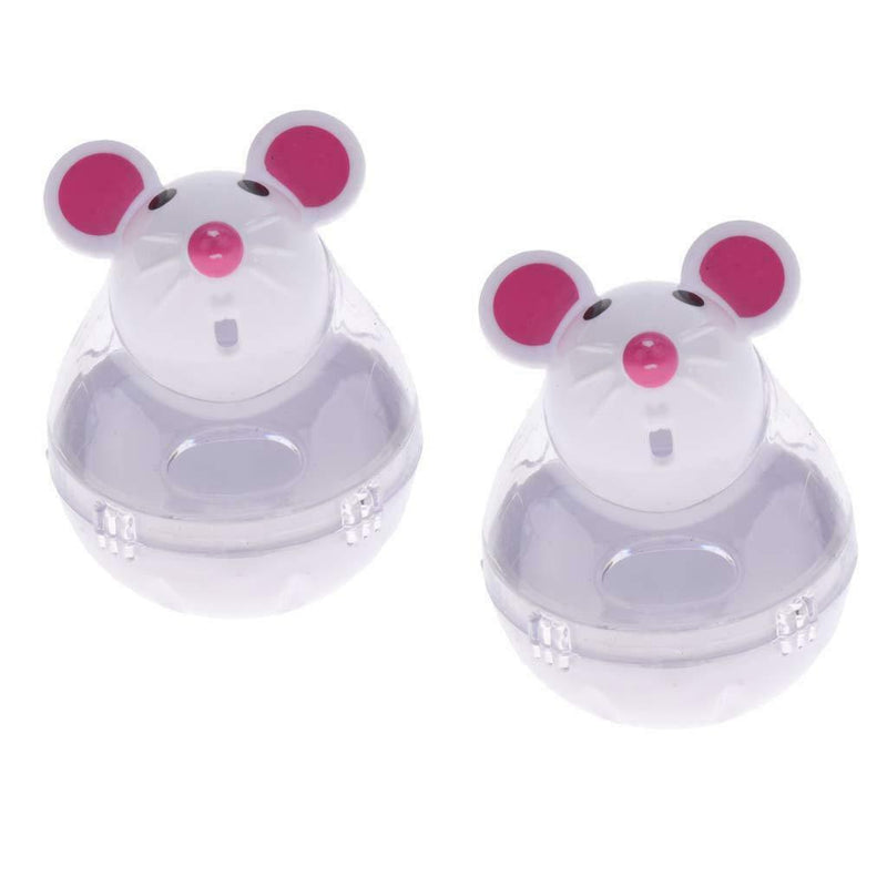 2 Pcs Kitty Cat Exercise Training Toys Pet Food Dispenser Biting Chewing Playing