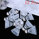 12 Pcs White Plastic Badminton Ball Shuttlecocks Sport Training Sport PG FT