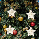 Xmas Tree Ornament Wood Star Shape Hanging Pendants Home Party Decor (D) A