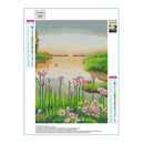 5D DIY Full Drill Diamond Painting Sunset Lake Cross Stitch Embroidery Kits