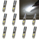 10 x 6500K 58 70 73 74 T5 Dashboard Gauge 3 3528 SMD LED Wedge Bulb Light White/