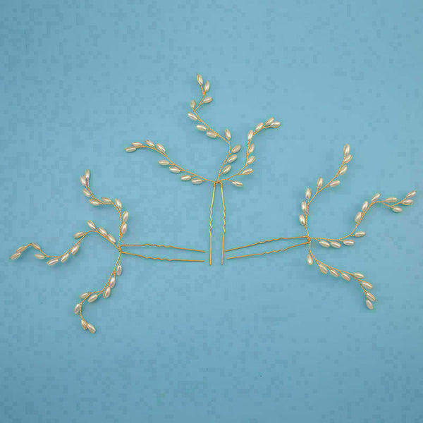 Wedding Party Hairpin Imitated Headdress Plait Hairclip Vine Accessories J1 K7V8