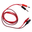 1 Pair Alligator Testing Cord Lead Clip to Banana Plug for Multimeter Test